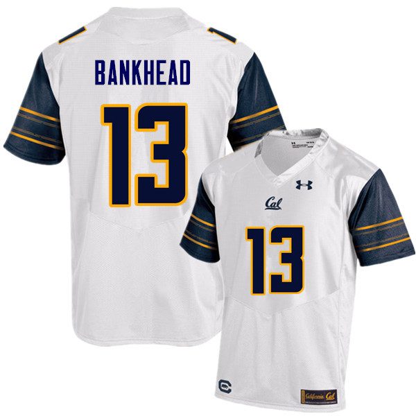 Men #13 Greyson Bankhead Cal Bears (California Golden Bears College) Football Jerseys Sale-White